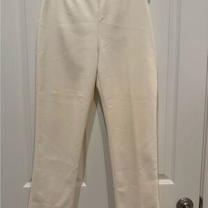 Karen Kane Cream side zip ankle pants, size 6